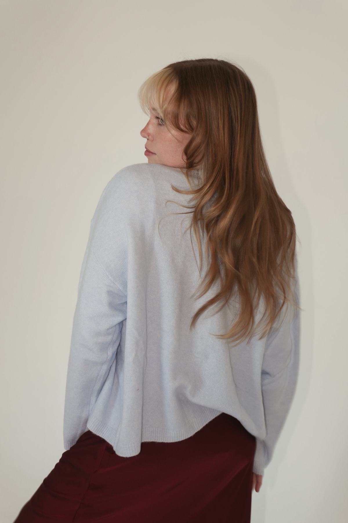 Judie Button up Cardigan in Arctic Blue