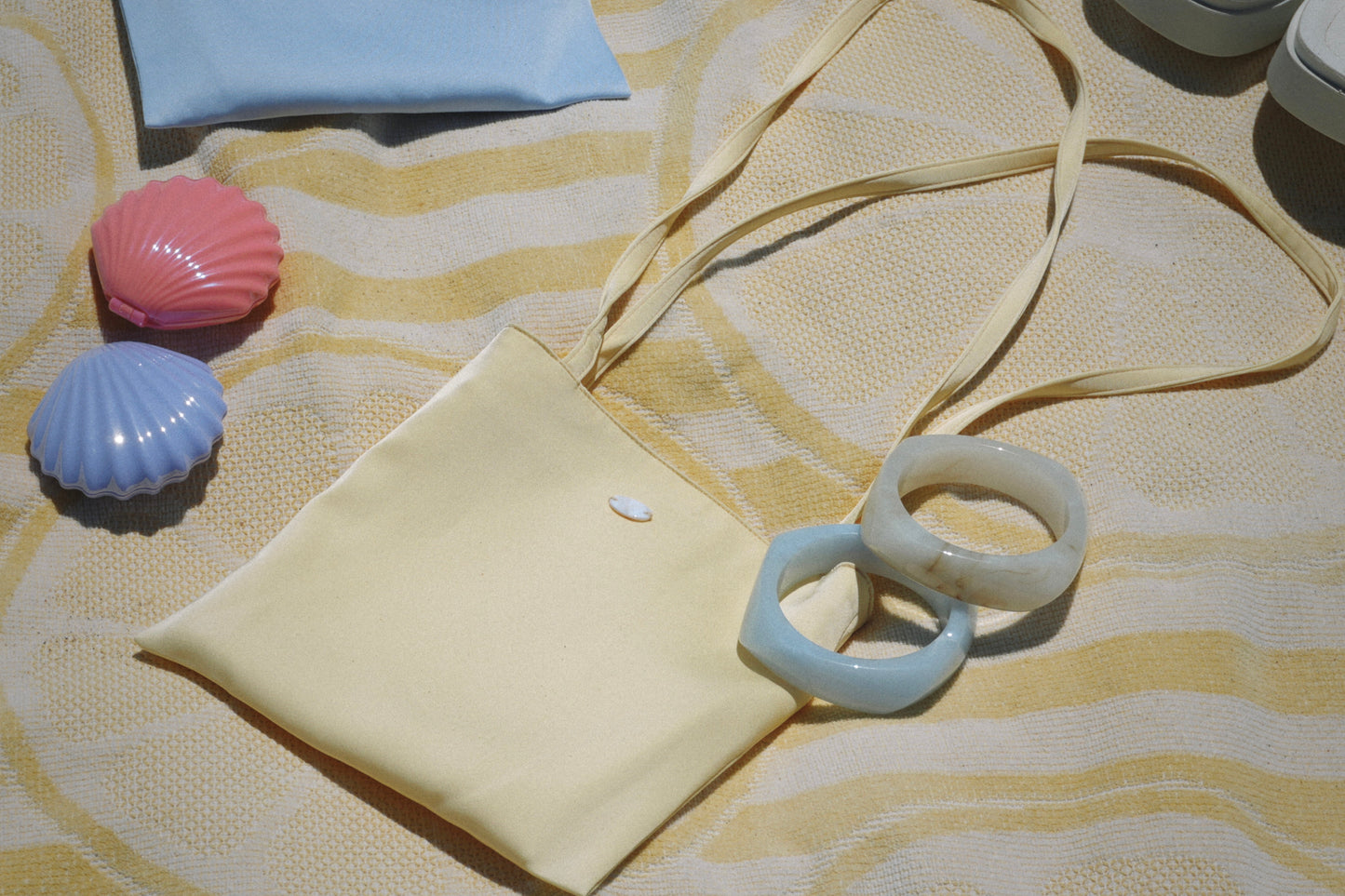 Yellow Mini Satin Tote