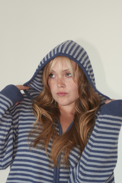 Charlie Blue Striped Sweat Set
