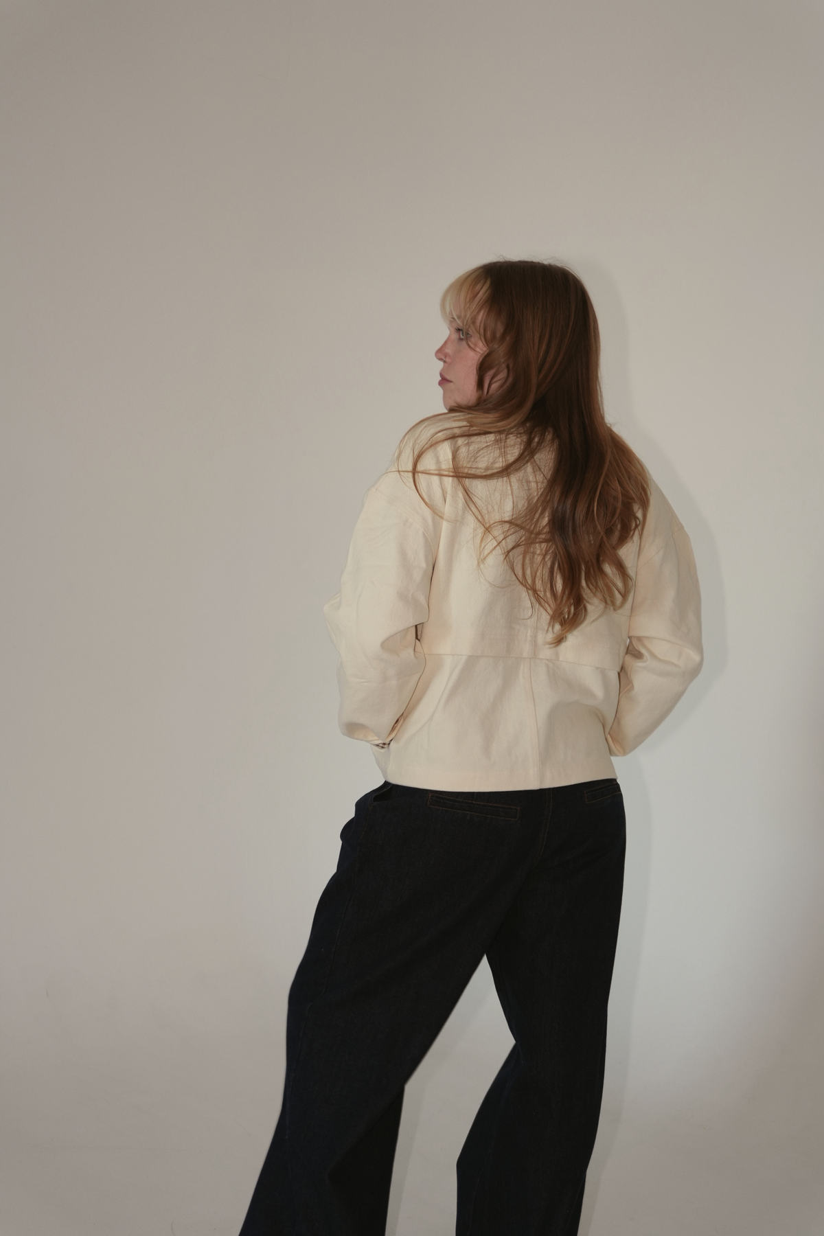 Billie Cream Gingham Jacket