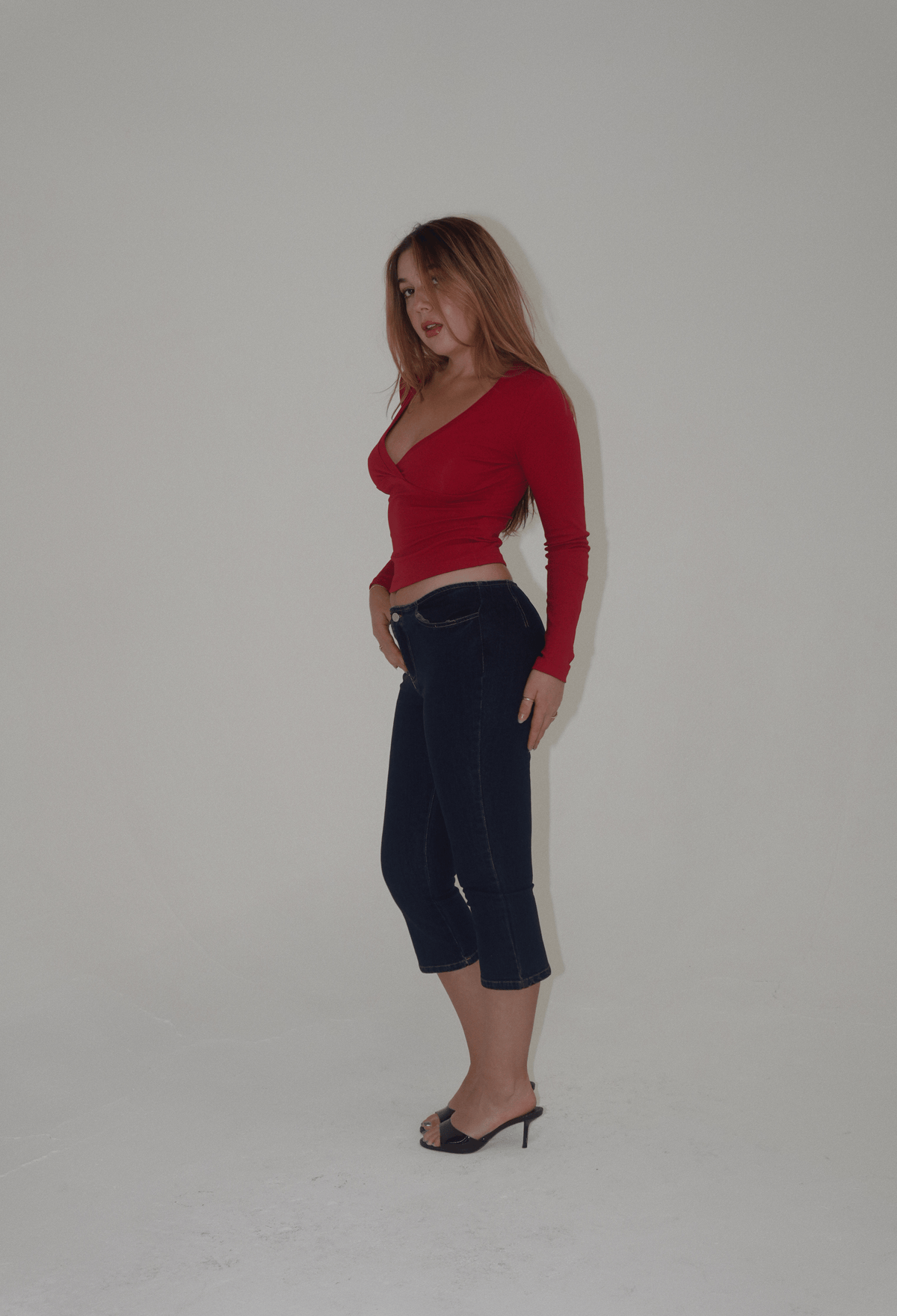 Franny Low Waist Denim Capris