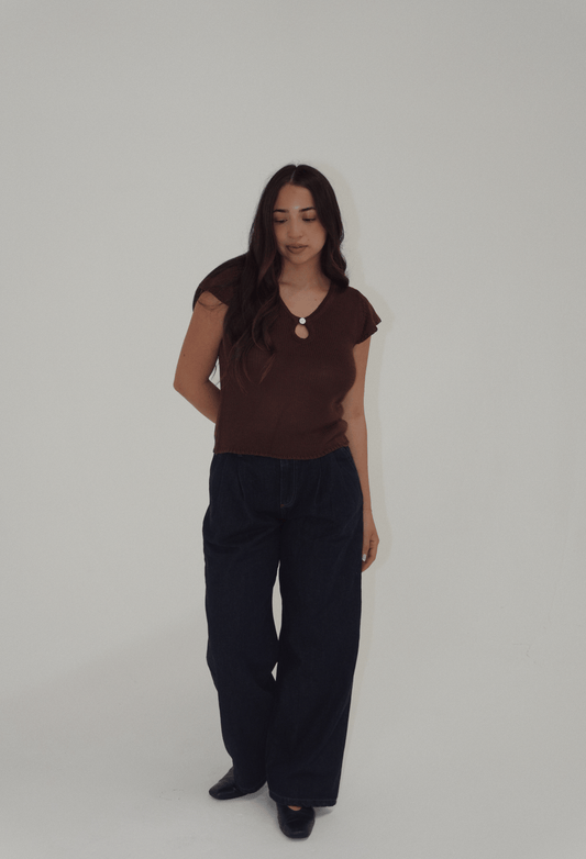 Hailee Low Rise Dark Wash Jean