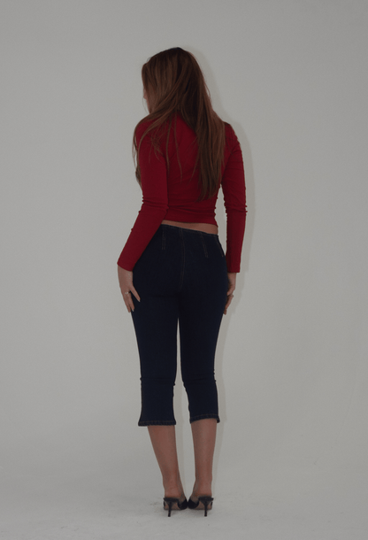 Franny Low Waist Denim Capris
