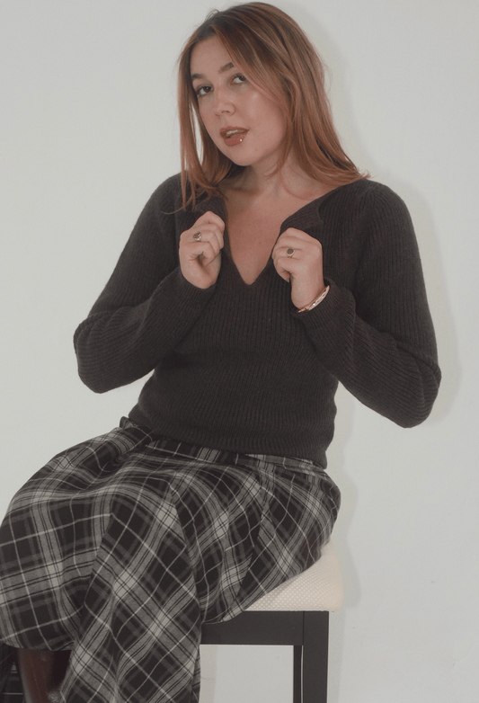 Willow Knit V Neck Sweater