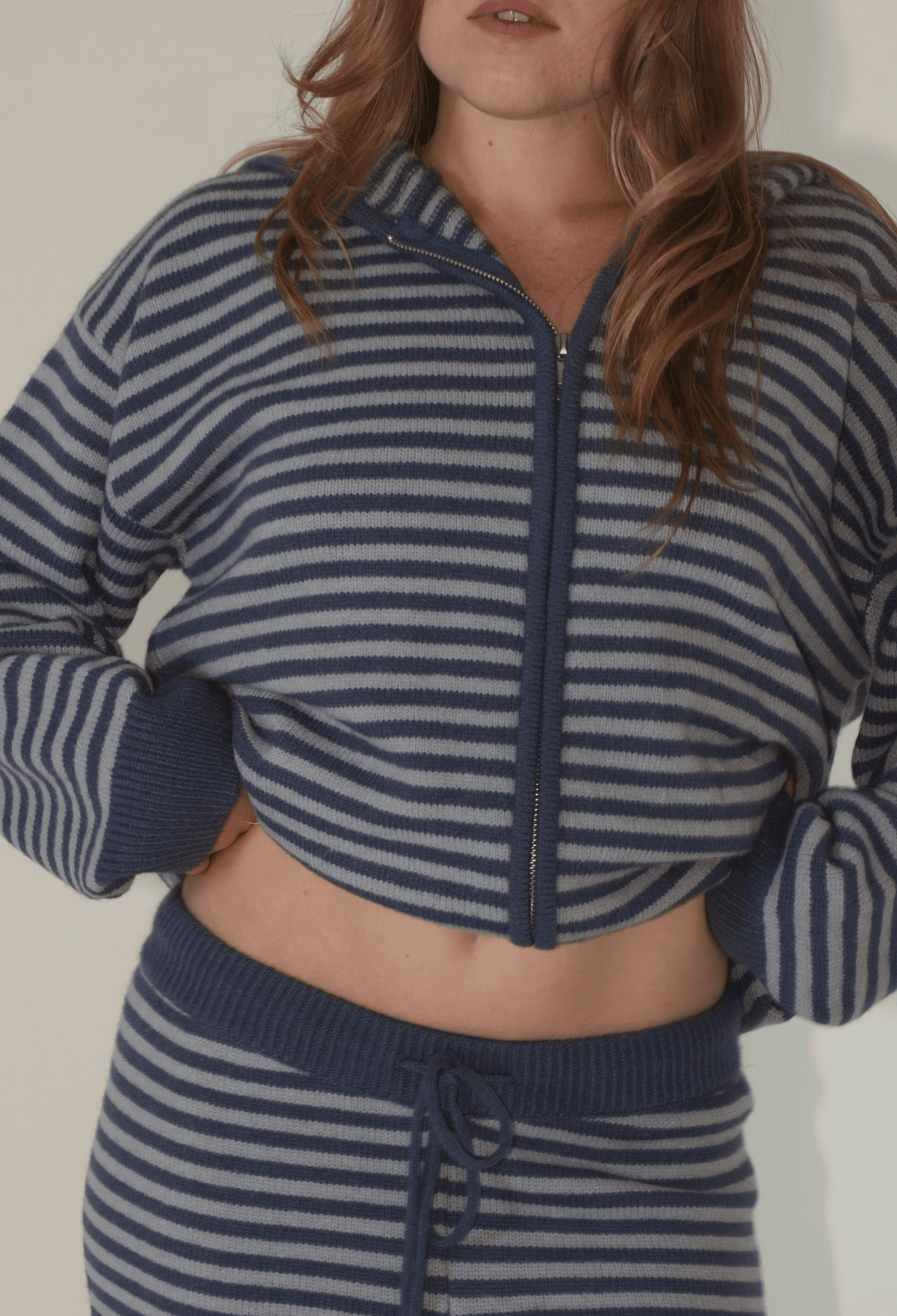 Charlie Blue Striped Sweat Set