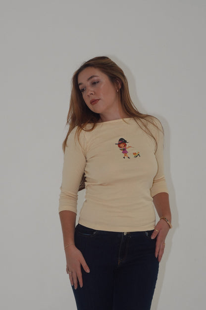 Red Witch Boatneck top
