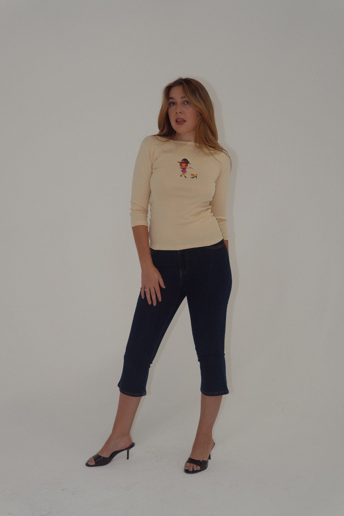 Boatneck top : 100% cotton